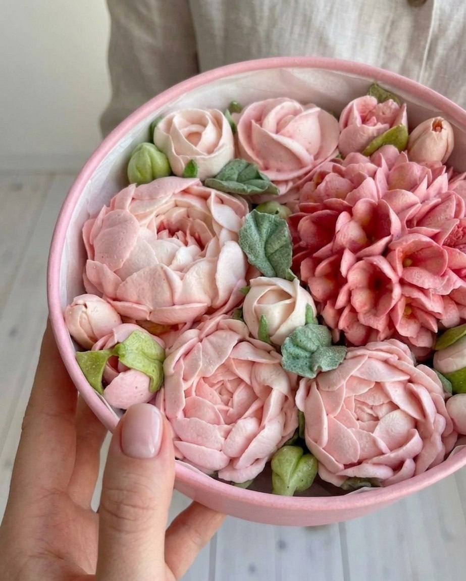 Подарочный бокс «Зефирный сад в розовых тонах»